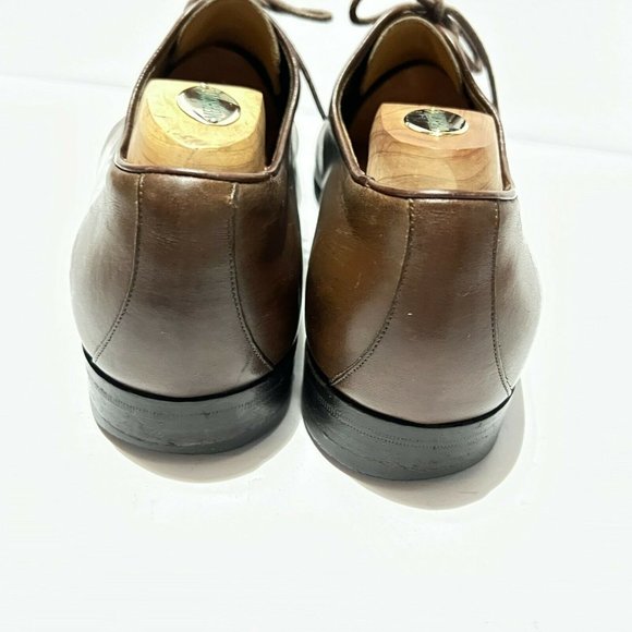 Gucci dress leather shoes formal brown men\'s size 9 monogram cap toe main image 6